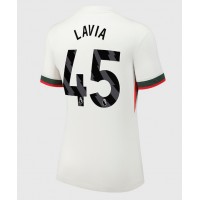 Stroje piłkarskie Chelsea Romeo Lavia #45 Koszulka Wyjazdowej dla damskie 2025-26 Krótki Rękaw